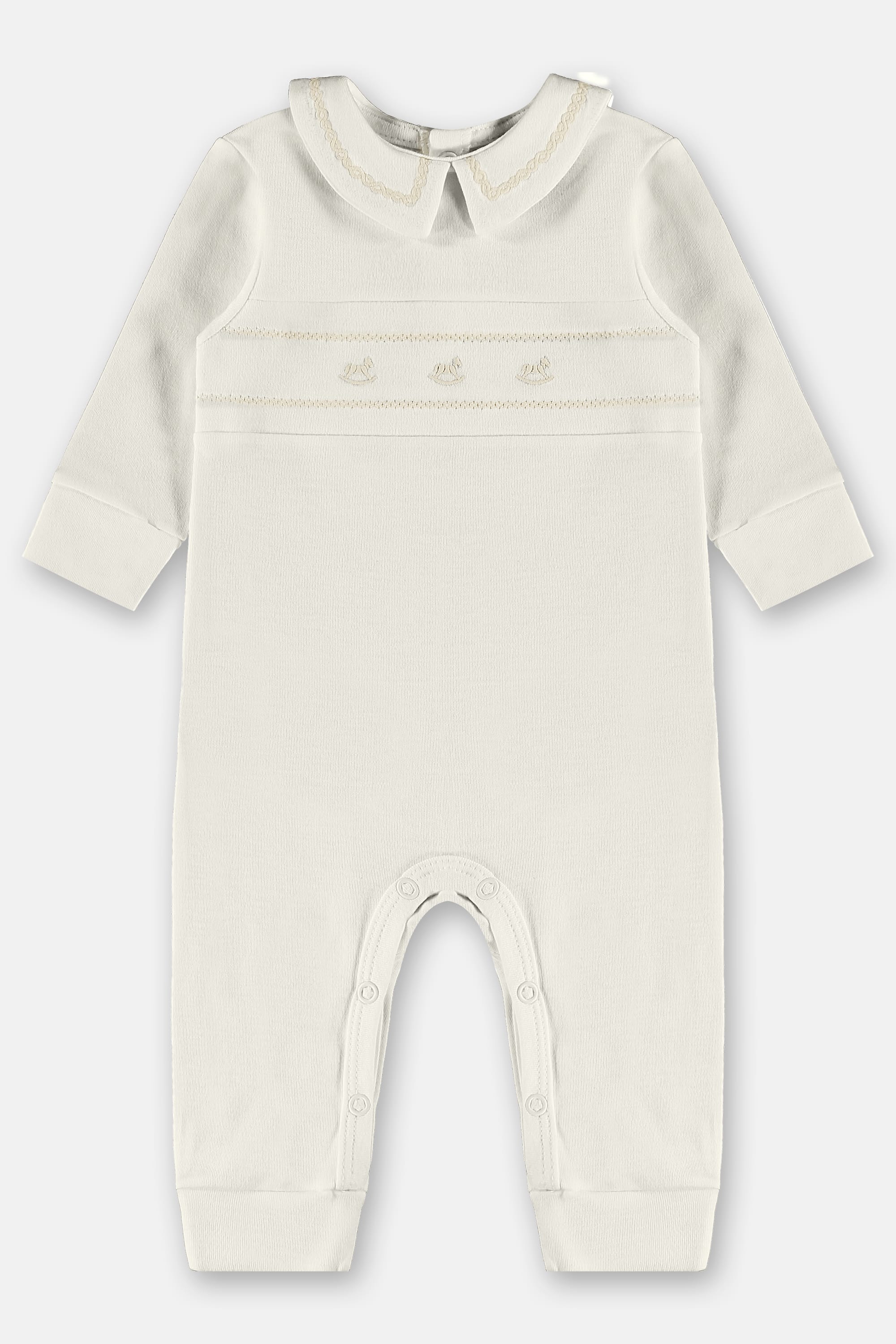 Macacão Unissex para Bebê em Suedine Pima (Off White) Up Baby - Imagem 3